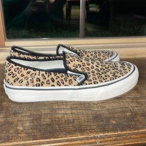 Cheetah Print Slip on Vans